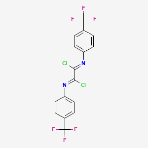 (1Z,2Z)-N~1~,N~2~-Bis[4-(trifluoromethyl)phenyl]ethanebis(imidoyl) dichloride