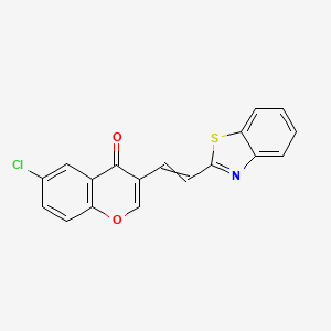 3-[2-(1,3-Benzothiazol-2-yl)ethenyl]-6-chloro-4H-1-benzopyran-4-one