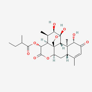 [(1R,4S,5R,6R,7S,8R,11R,13S,17S,18S,19R)-4,5,17-trihydroxy-6,14,18-trimethyl-9,16-dioxo-3,10-dioxapentacyclo[9.8.0.01,7.04,19.013,18]nonadec-14-en-8-yl] 2-methylbutanoate