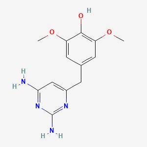 4-[(2,6-Diaminopyrimidin-4-yl)methyl]-2,6-dimethoxyphenol