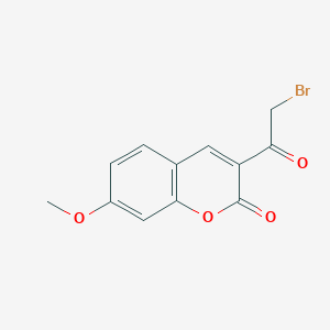 molecular formula C12H9BrO4 B12556329 3-(bromoacetyl)-7-methoxy-2H-chromen-2-one CAS No. 144663-93-4