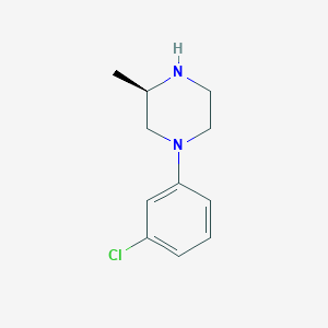 molecular formula C11H15ClN2 B12556345 Piperazine, 1-(3-chlorophenyl)-3-methyl-, (3R)- CAS No. 161800-20-0