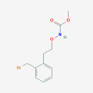 molecular formula C11H14BrNO3 B12556365 Methyl {2-[2-(bromomethyl)phenyl]ethoxy}carbamate CAS No. 151827-86-0