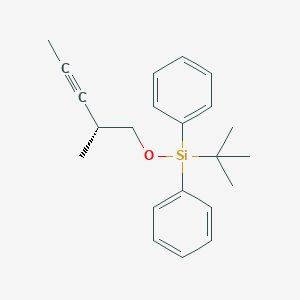 molecular formula C22H28OSi B12556373 Silane, (1,1-dimethylethyl)[[(2R)-2-methyl-3-pentynyl]oxy]diphenyl- CAS No. 194610-24-7