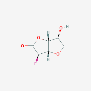 B125564 (3R,3Ar,6R,6aS)-6-fluoro-3-hydroxy-3,3a,6,6a-tetrahydro-2H-furo[3,2-b]furan-5-one CAS No. 152714-94-8
