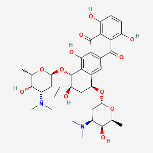 (7S,9R,10R)-7,10-bis[[(2S,4S,5S,6S)-4-(dimethylamino)-5-hydroxy-6-methyloxan-2-yl]oxy]-9-ethyl-1,4,9,11-tetrahydroxy-8,10-dihydro-7H-tetracene-5,12-dione