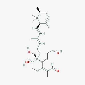 (2Z)-2-[(2R,3S,4S)-4-hydroxy-3-(hydroxymethyl)-2-(3-hydroxypropyl)-4-methyl-3-[(3E,5E)-4-methyl-6-[(1R,5S)-2,5,6,6-tetramethylcyclohex-2-en-1-yl]hexa-3,5-dienyl]cyclohexylidene]propanal