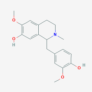 7-Isoquinolinol, 1,2,3,4-tetrahydro-1-((4-hydroxy-3-methoxyphenyl)methyl)-6-methoxy-2-methyl-, (+-)-