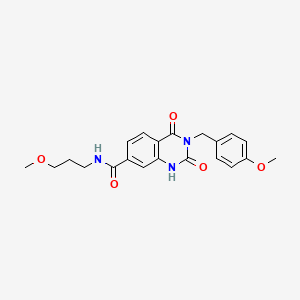 3-[(4-methoxyphenyl)methyl]-N-(3-methoxypropyl)-2,4-dioxo-1H-quinazoline-7-carboxamide