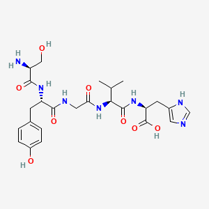 molecular formula C25H35N7O8 B12556815 H-Ser-Tyr-Gly-Val-His-OH CAS No. 178951-20-7