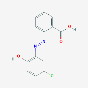 2-[2-(3-Chloro-6-oxocyclohexa-2,4-dien-1-ylidene)hydrazinyl]benzoic acid