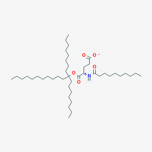 9-[(N-Decanoyl-5-oxidanidyl-5-oxidanylidene-L-norvalyl)oxy]-9-octylicosane