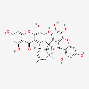(8S,8aR,12aR)-1,3,6,7-tetrahydroxy-9,9,11-trimethyl-8-(3,4,6,8-tetrahydroxy-9-oxoxanthen-1-yl)-8,8a,10,12a-tetrahydroindeno[1,2-a]xanthen-13-one