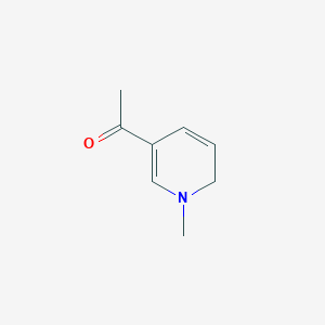 molecular formula C8H11NO B012557 Ethanone, 1-(1,6-dihydro-1-methyl-3-pyridinyl)-(9CI) CAS No. 100281-01-4