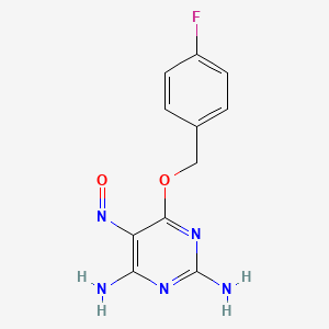 5-Nitroso-6-(4-fluorobenzyloxy)pyrimidine-2,4-diamine