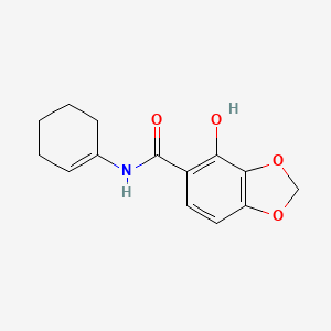 N-(Cyclohex-1-en-1-yl)-4-hydroxy-2H-1,3-benzodioxole-5-carboxamide