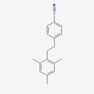 molecular formula C18H19N B12557257 4-[2-(2,4,6-Trimethylphenyl)ethyl]benzonitrile CAS No. 143425-77-8