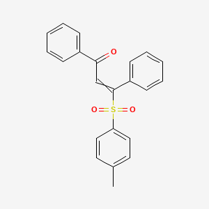 molecular formula C22H18O3S B12557264 3-(4-Methylbenzene-1-sulfonyl)-1,3-diphenylprop-2-en-1-one CAS No. 144288-56-2