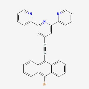 molecular formula C31H18BrN3 B12557265 4-[2-(10-bromoanthracen-9-yl)ethynyl]-2,6-dipyridin-2-ylpyridine CAS No. 189497-39-0