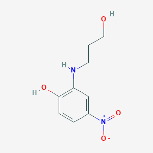 molecular formula C9H12N2O4 B12557267 2-[(3-Hydroxypropyl)amino]-4-nitrophenol CAS No. 177080-36-3