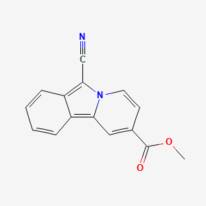 molecular formula C15H10N2O2 B12557270 Pyrido[2,1-a]isoindole-2-carboxylic acid, 6-cyano-, methyl ester CAS No. 184538-48-5