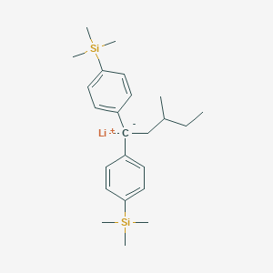 molecular formula C24H37LiSi2 B12557271 lithium;trimethyl-[4-[3-methyl-1-(4-trimethylsilylphenyl)pentyl]phenyl]silane CAS No. 188578-25-8