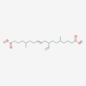 molecular formula C22H38O4 B12557284 11-Ethenyl-5,14-dimethyloctadec-8-enedioic acid CAS No. 188777-76-6