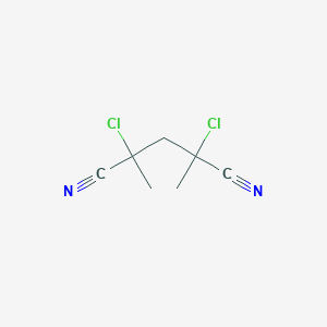 molecular formula C7H8Cl2N2 B12557302 Pentanedinitrile, 2,4-dichloro-2,4-dimethyl- CAS No. 142785-35-1