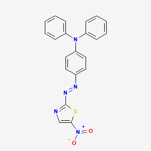 molecular formula C21H15N5O2S B12557304 4-[(E)-(5-Nitro-1,3-thiazol-2-yl)diazenyl]-N,N-diphenylaniline CAS No. 151986-01-5