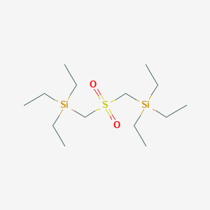 molecular formula C14H34O2SSi2 B12557315 [Sulfonylbis(methylene)]bis(triethylsilane) CAS No. 143255-37-2