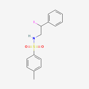 molecular formula C15H16INO2S B12557323 N-(2-Iodo-2-phenylethyl)-4-methylbenzene-1-sulfonamide CAS No. 142598-62-7