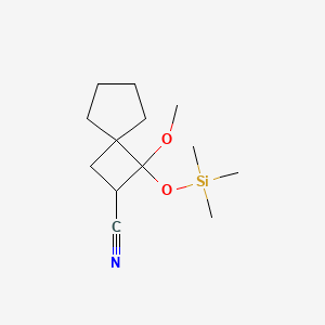 1-Methoxy-1-[(trimethylsilyl)oxy]spiro[3.4]octane-2-carbonitrile