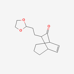 molecular formula C14H20O3 B12557333 7-[2-(1,3-Dioxolan-2-yl)ethyl]bicyclo[3.2.2]non-8-en-6-one CAS No. 183792-09-8