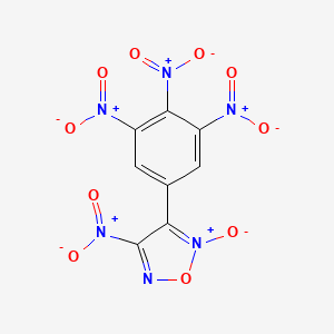 4-Nitro-2-oxido-3-(3,4,5-trinitrophenyl)-1,2,5-oxadiazol-2-ium