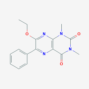 molecular formula C16H16N4O3 B12557358 7-Ethoxy-1,3-dimethyl-6-phenylpteridine-2,4(1H,3H)-dione CAS No. 189888-18-4