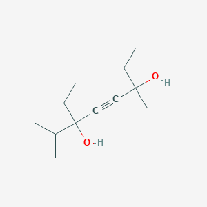 molecular formula C14H26O2 B12557367 6-Ethyl-2-methyl-3-(propan-2-yl)oct-4-yne-3,6-diol CAS No. 185423-49-8