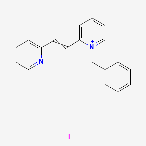 molecular formula C19H17IN2 B12557402 1-Benzyl-2-[2-(pyridin-2-yl)ethenyl]pyridin-1-ium iodide CAS No. 142093-83-2