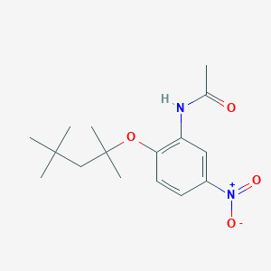 molecular formula C16H24N2O4 B12557428 N-{5-Nitro-2-[(2,4,4-trimethylpentan-2-yl)oxy]phenyl}acetamide CAS No. 144205-34-5