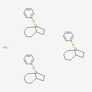 molecular formula C42H57P3Pd B12557454 Palladium--9-phenyl-9-phosphabicyclo[4.2.1]nonane (1/3) CAS No. 192328-94-2