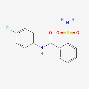 molecular formula C13H11ClN2O3S B1255746 2-[n-(4-Chlorophenyl)carbamoyl]benzenesulfonamide 