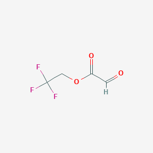 molecular formula C4H3F3O3 B12557460 Acetic acid, oxo-, 2,2,2-trifluoroethyl ester CAS No. 172332-66-0