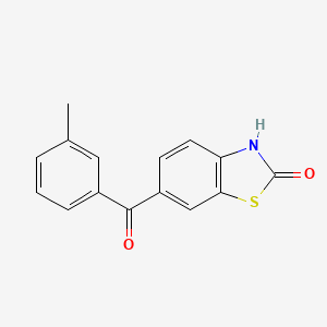 molecular formula C15H11NO2S B12557461 2(3H)-Benzothiazolone, 6-(3-methylbenzoyl)- CAS No. 167905-63-7