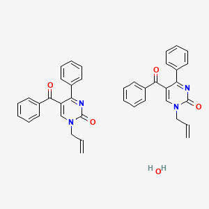 5-Benzoyl-4-phenyl-1-prop-2-enylpyrimidin-2-one;hydrate