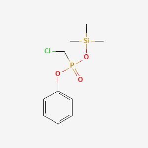 molecular formula C10H16ClO3PSi B12557477 Phenyl trimethylsilyl (chloromethyl)phosphonate CAS No. 183383-73-5