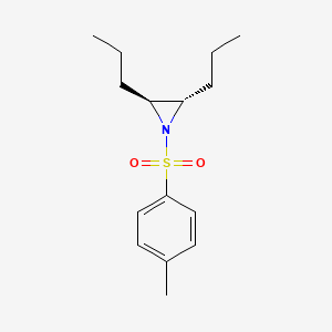 molecular formula C15H23NO2S B12557483 (2S,3S)-1-(4-Methylbenzene-1-sulfonyl)-2,3-dipropylaziridine CAS No. 155721-39-4