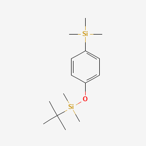 molecular formula C15H28OSi2 B12557501 Silane, [4-[[(1,1-dimethylethyl)dimethylsilyl]oxy]phenyl]trimethyl- CAS No. 143106-12-1