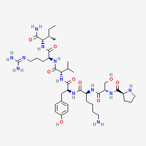 molecular formula C40H68N12O9 B12557520 L-Prolyl-L-seryl-L-lysyl-L-tyrosyl-L-valyl-N~5~-(diaminomethylidene)-L-ornithyl-L-isoleucinamide CAS No. 183726-24-1