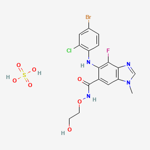 molecular formula C17H17BrClFN4O7S B1255756 Selumetinib sulfate CAS No. 943332-08-9