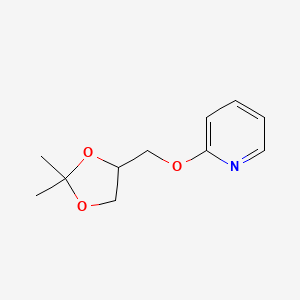 molecular formula C11H15NO3 B12557573 2-[(2,2-Dimethyl-1,3-dioxolan-4-yl)methoxy]pyridine CAS No. 144366-04-1