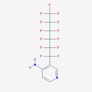 molecular formula C11H5F13N2 B12557589 3-(Tridecafluorohexyl)pyridin-4-amine CAS No. 143094-26-2